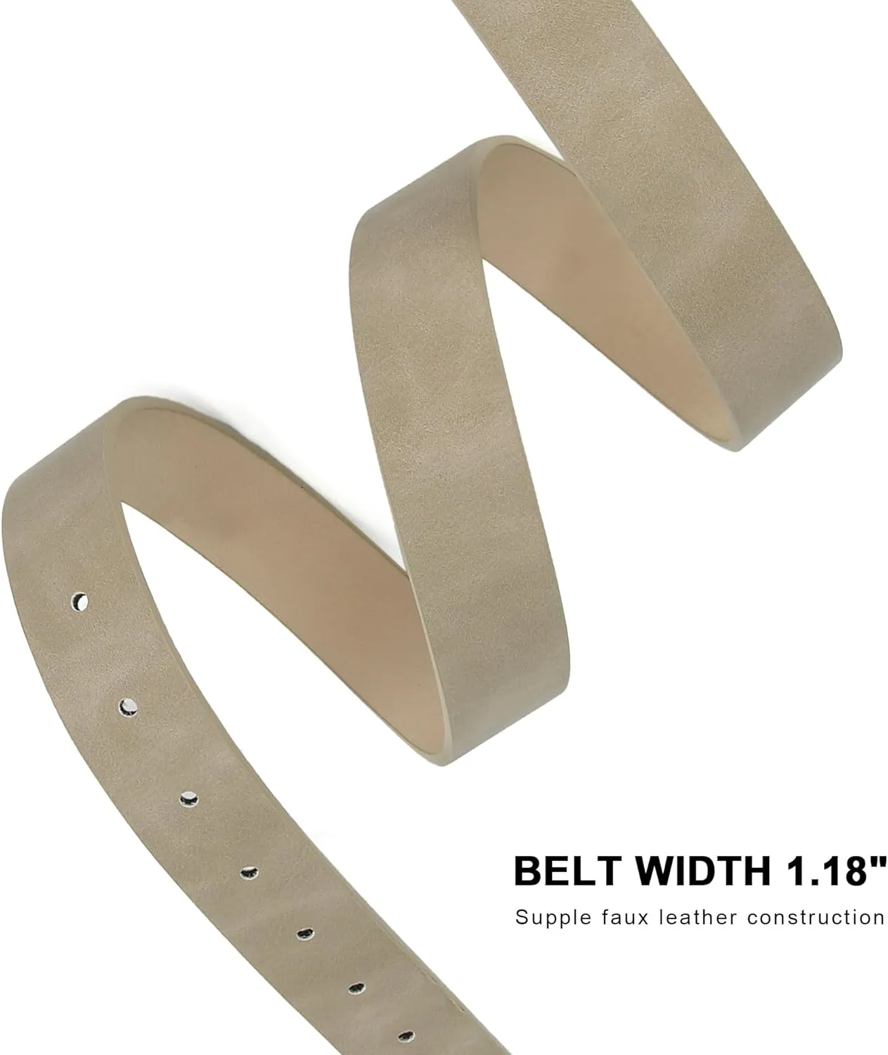 Earnda Leather Belts for Women Casual Fashion Waist Belt with Liquid Shapes Gold Buckle for Jeans Pants Dresses