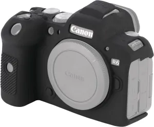 Easy Hood Camera Case for Canon EOS R6, Anti-Slip Texture, Snug Fit Soft Silicone Rubber Protective Camera Cover Protector Shell (Black)
