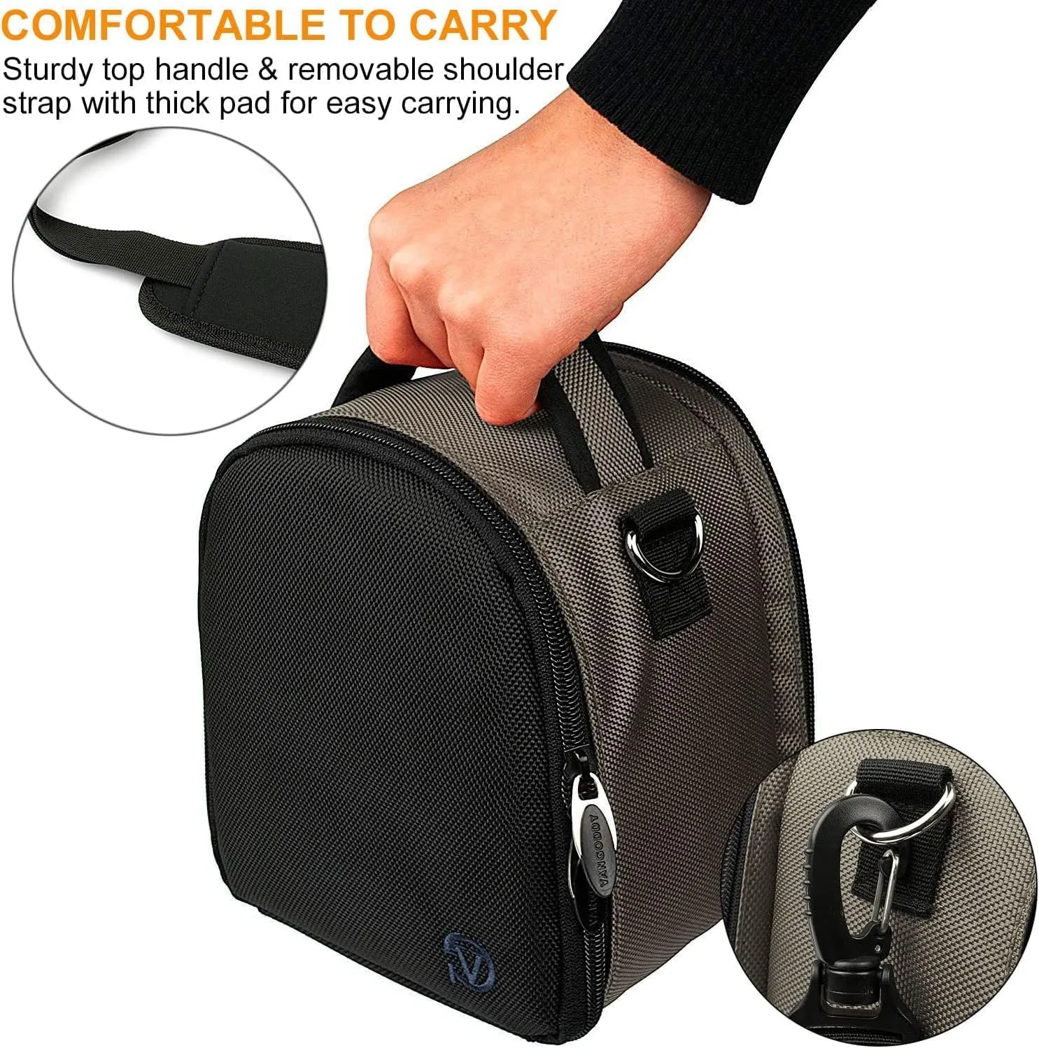eBigValue DSLR SLR Camera Shoulder Bag Case Compatible With LUMIX DMC FZ70 FZ80 LX10 DMC-G5KK GX9 GX85 LZ40 G9 G7 GH5 G7 X Mark II