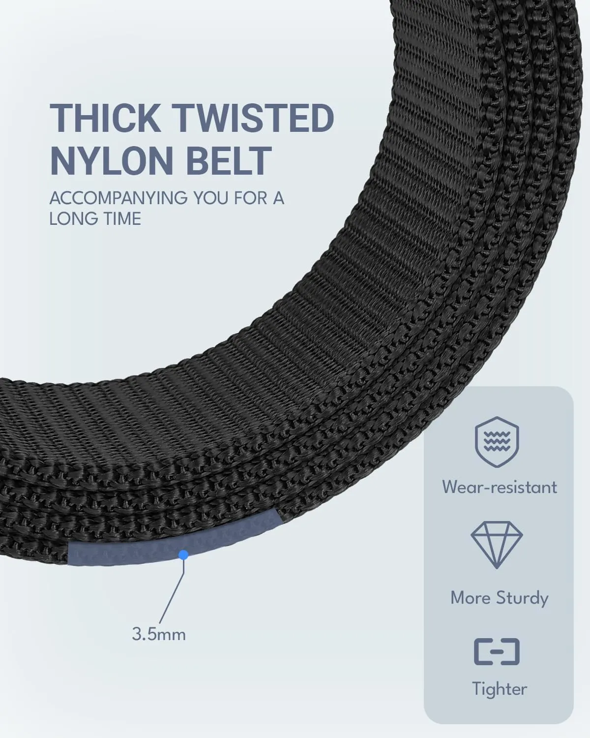 FAIRWIN Men's Ratchet Belt - Nylon Web Work Belt with Automatic Buckle, Adjustable for Jeans, Pants, Golf, and Everyday Use