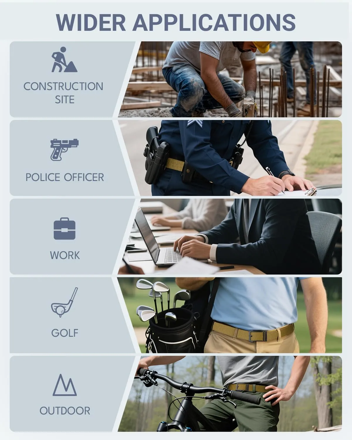 FAIRWIN Men's Ratchet Belt - Nylon Web Work Belt with Automatic Buckle, Adjustable for Jeans, Pants, Golf, and Everyday Use