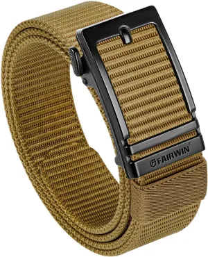 FAIRWIN Men's Ratchet Belt - Nylon Web Work Belt with Automatic Buckle, Adjustable for Jeans, Pants, Golf, and Everyday Use