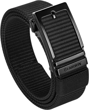 FAIRWIN Men's Ratchet Belt - Nylon Web Work Belt with Automatic Buckle, Adjustable for Jeans, Pants, Golf, and Everyday Use
