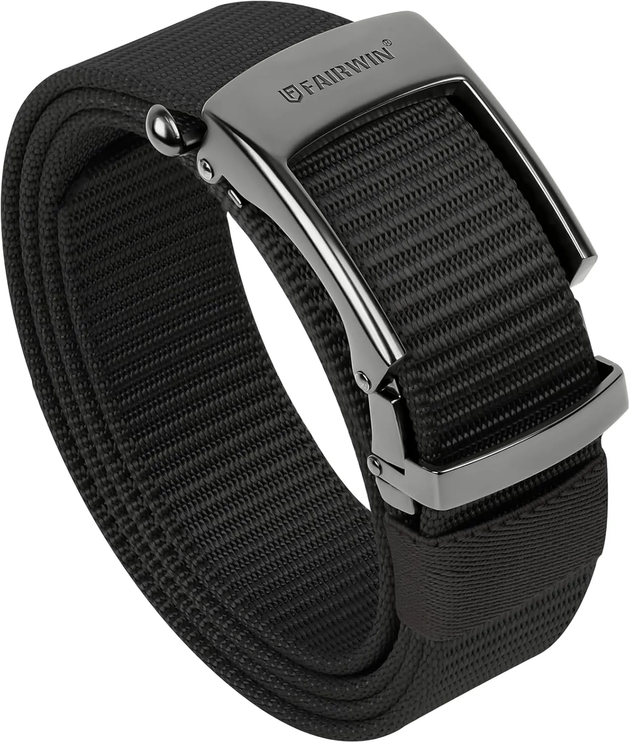 FAIRWIN Men's Ratchet Belt - Nylon Web Work Belt with Automatic Buckle, Adjustable for Jeans, Pants, Golf, and Everyday Use