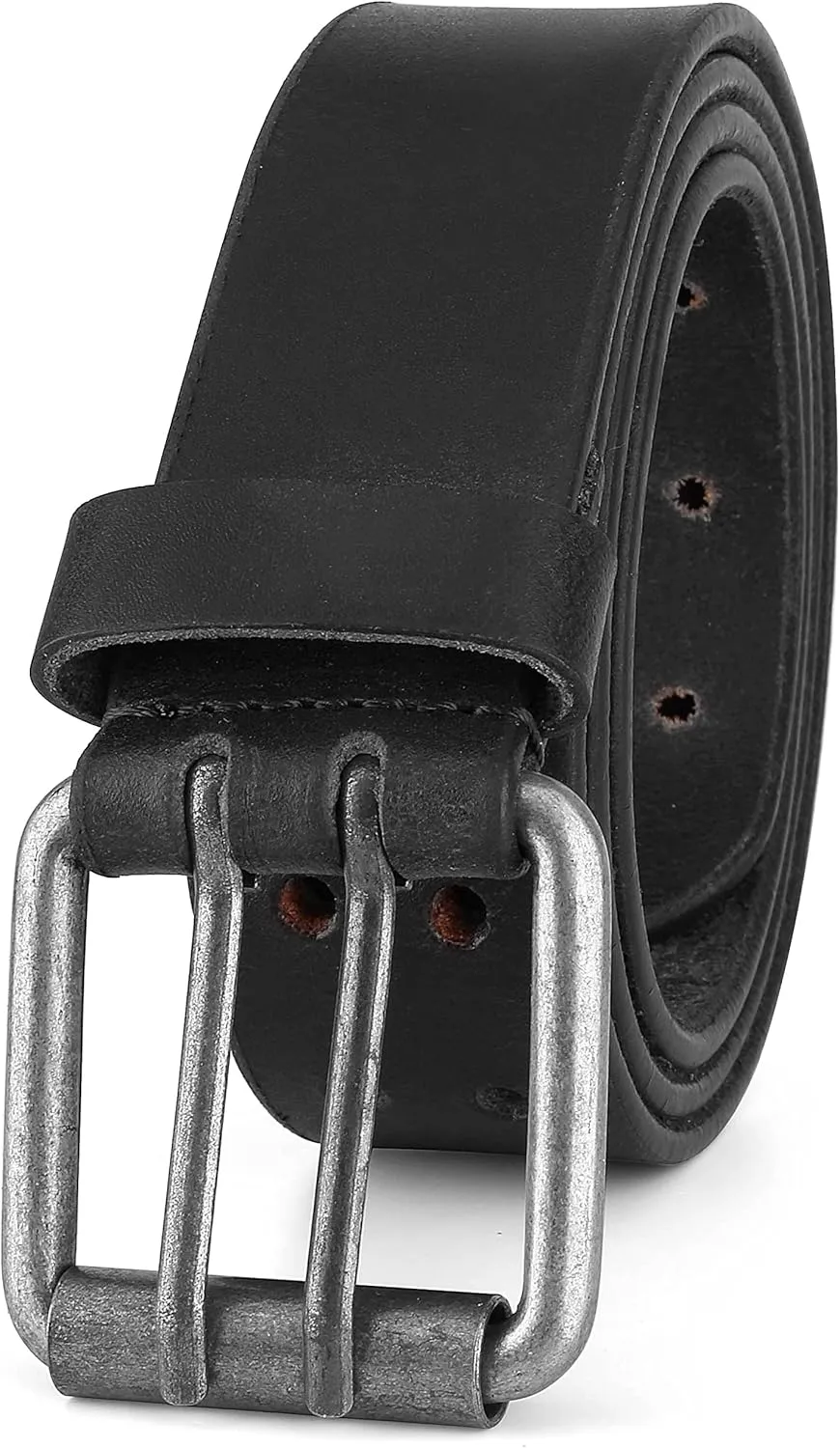 F&L CLASSIC Leather Work Belt, Heavy Duty Double Prong full grain Leather Belts for Men 1 1/2", Mens Casual Belts for Jeans