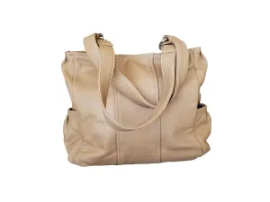 Fgalaze Camel Leather Bag w/Pockets, Fashion Handbags, Leather Tote Women Shoulder Handbag, Katty