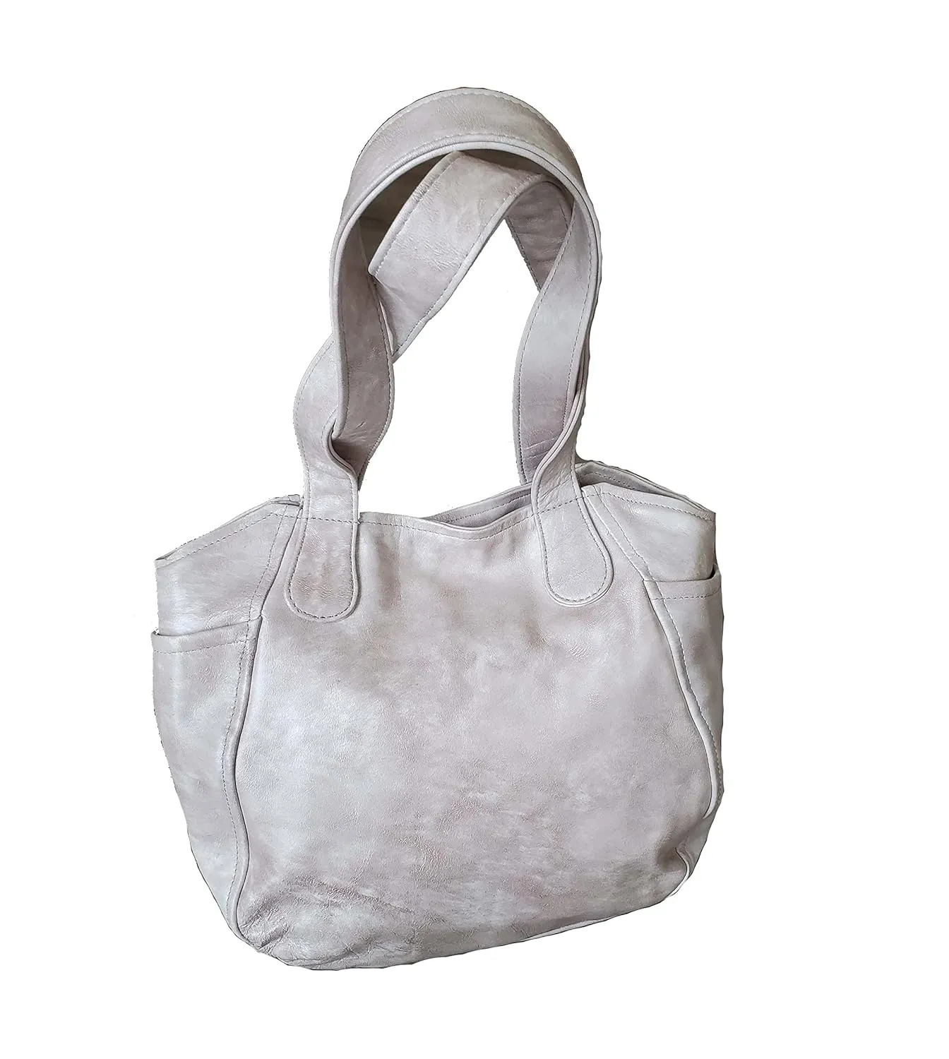 Fgalaze pink wash leather hobo bag tote fashion everyday shoulder handbag, Liliana
