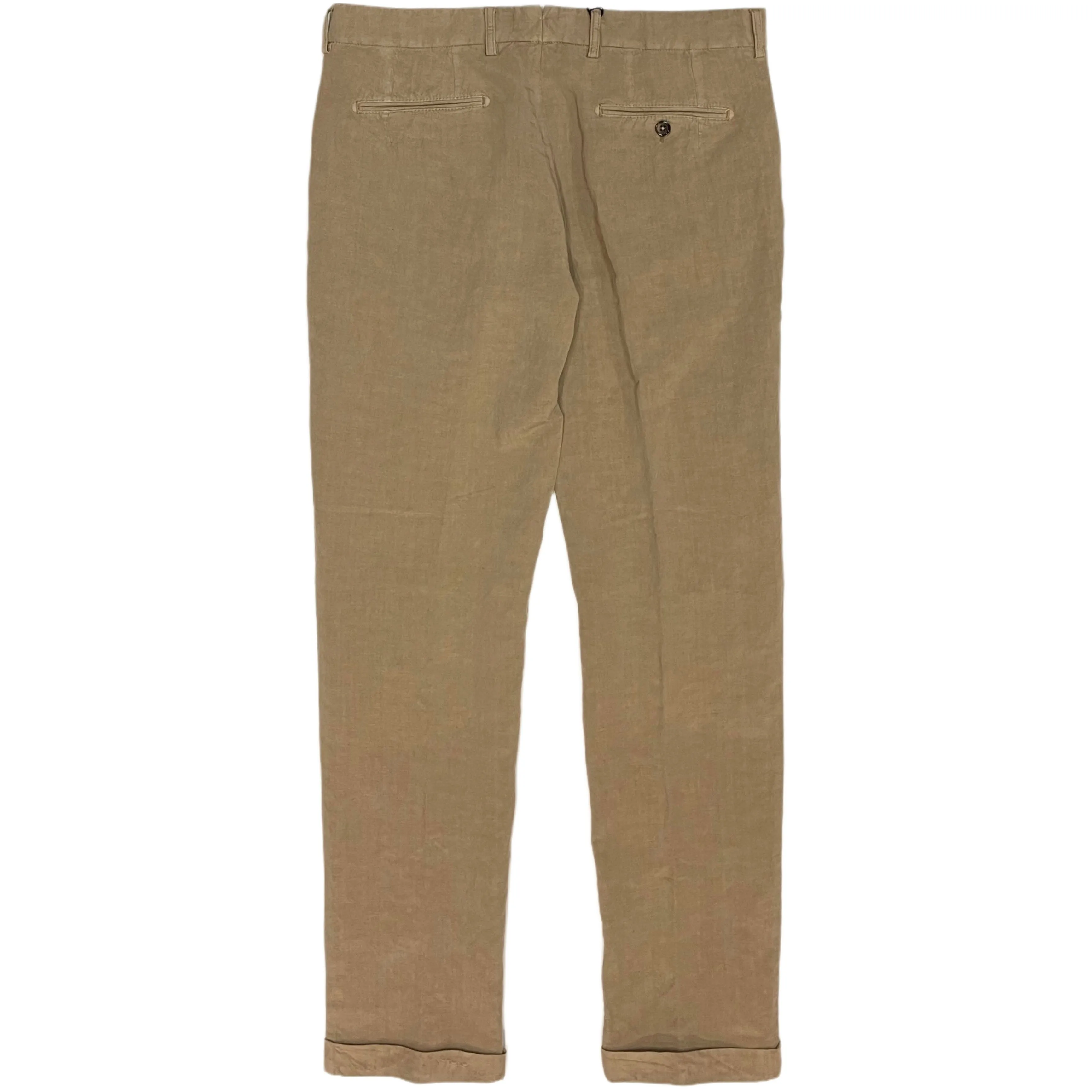 FRESH Positano Lyocell Linen Pleated Chino Pants In Walnut
