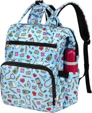 Gatycallaty Women's Large Backpack Purse - 10.6"L x 7.6"W x 16.4"H, 20L Capacity, 2 Compartments, 12 Pockets, Holds 15.6" Laptop