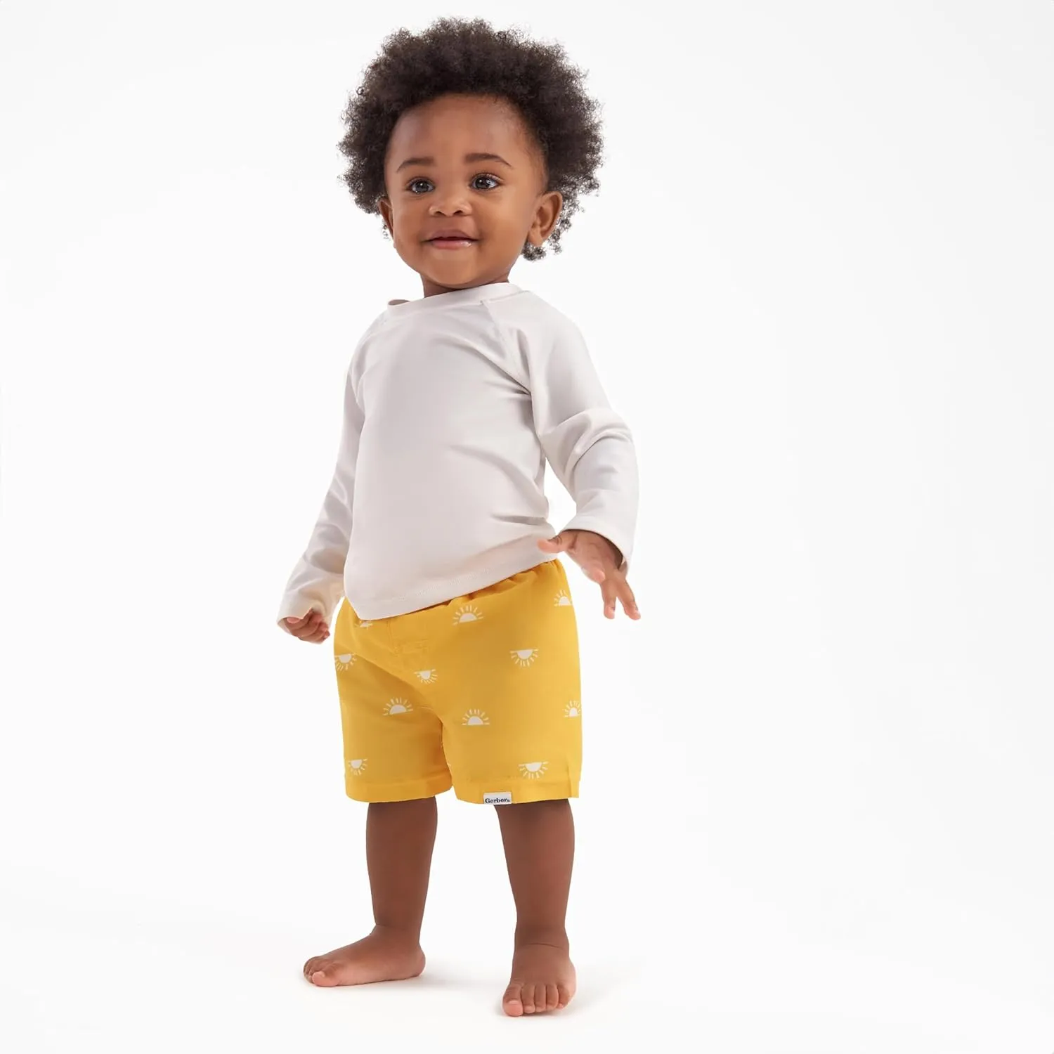 Gerber Baby Boys' Toddler 2-Pack Swim Trunks