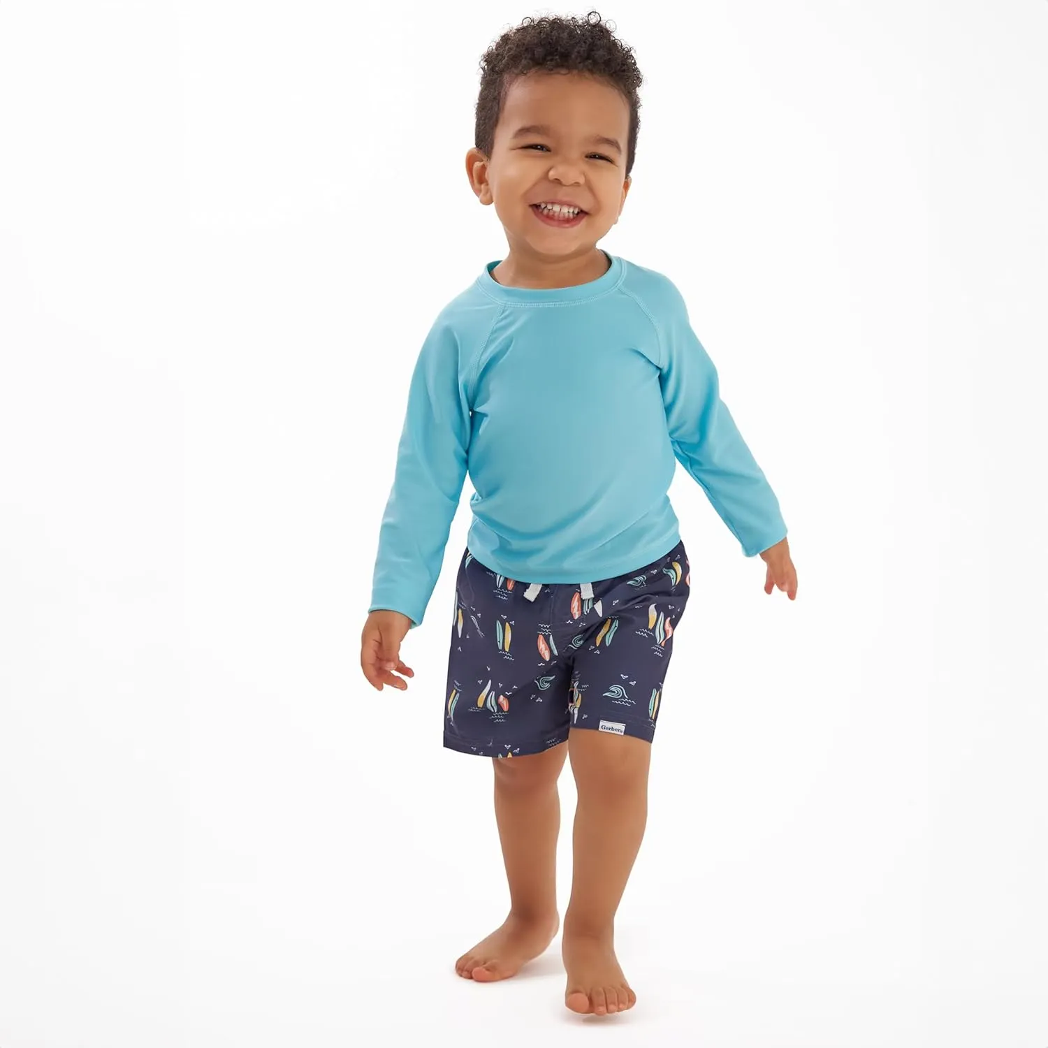 Gerber Baby Boys' Toddler 2-Pack Swim Trunks