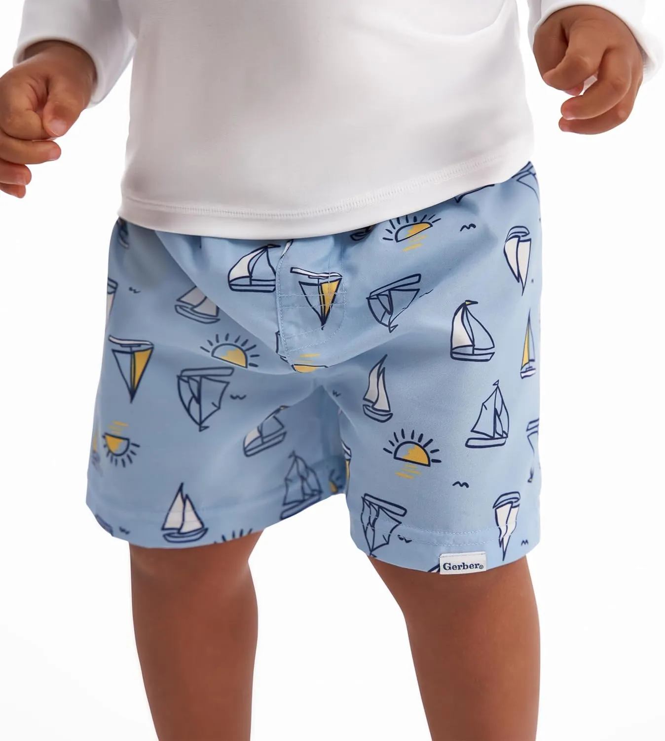 Gerber Baby Boys' Toddler 2-Pack Swim Trunks