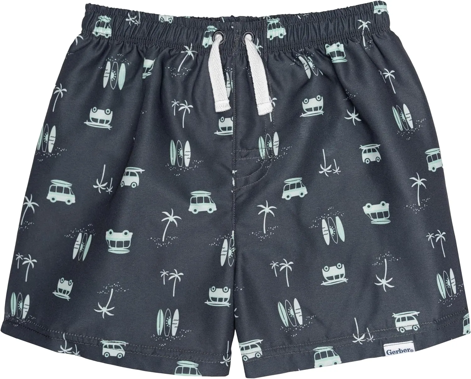 Gerber Baby Boys' Toddler 2-Pack Swim Trunks
