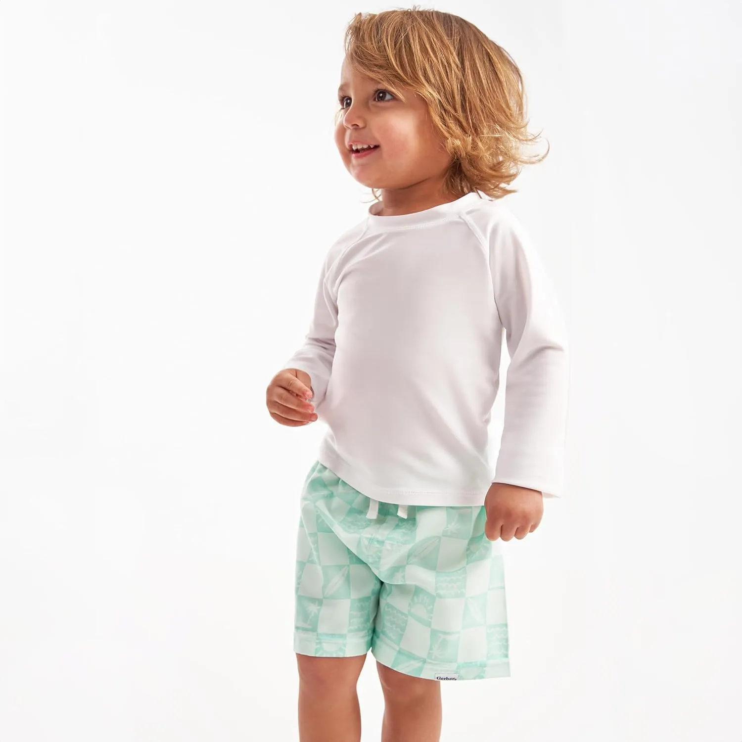 Gerber Baby Boys' Toddler 2-Pack Swim Trunks