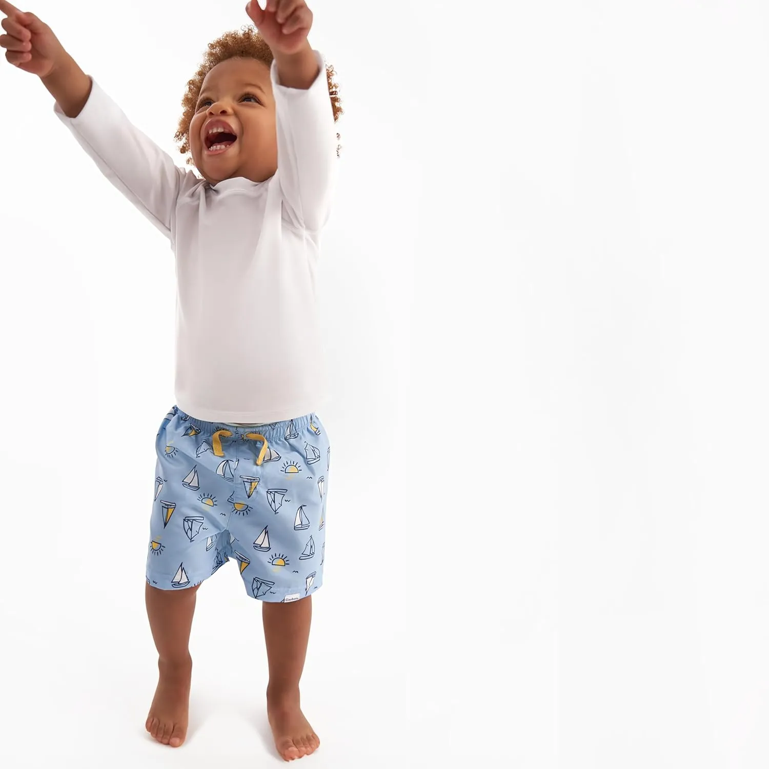 Gerber Baby Boys' Toddler 2-Pack Swim Trunks