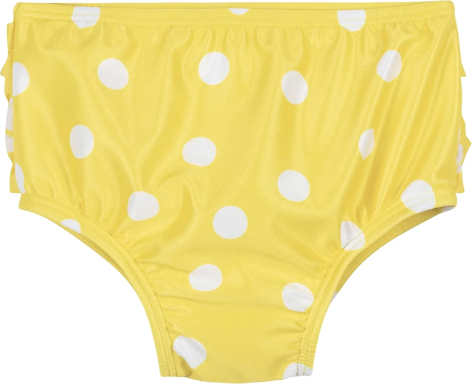Gerber Baby Girls' Baby Toddler Long Sleeved Rashguard Swim Bathing Suit Set