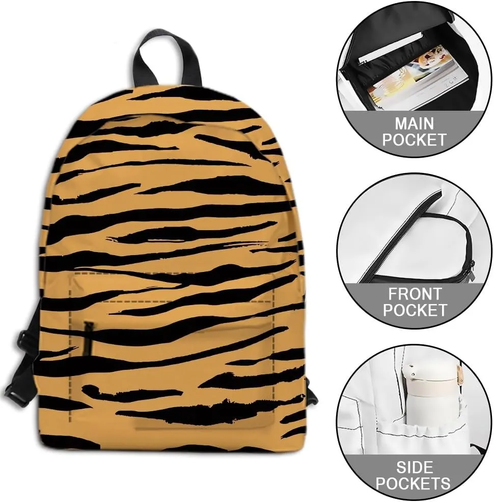 Giraffe Print Backpacks Bookbag Animal Skin Laptop Bag Daypack Travel Hiking Camping 16 Inch