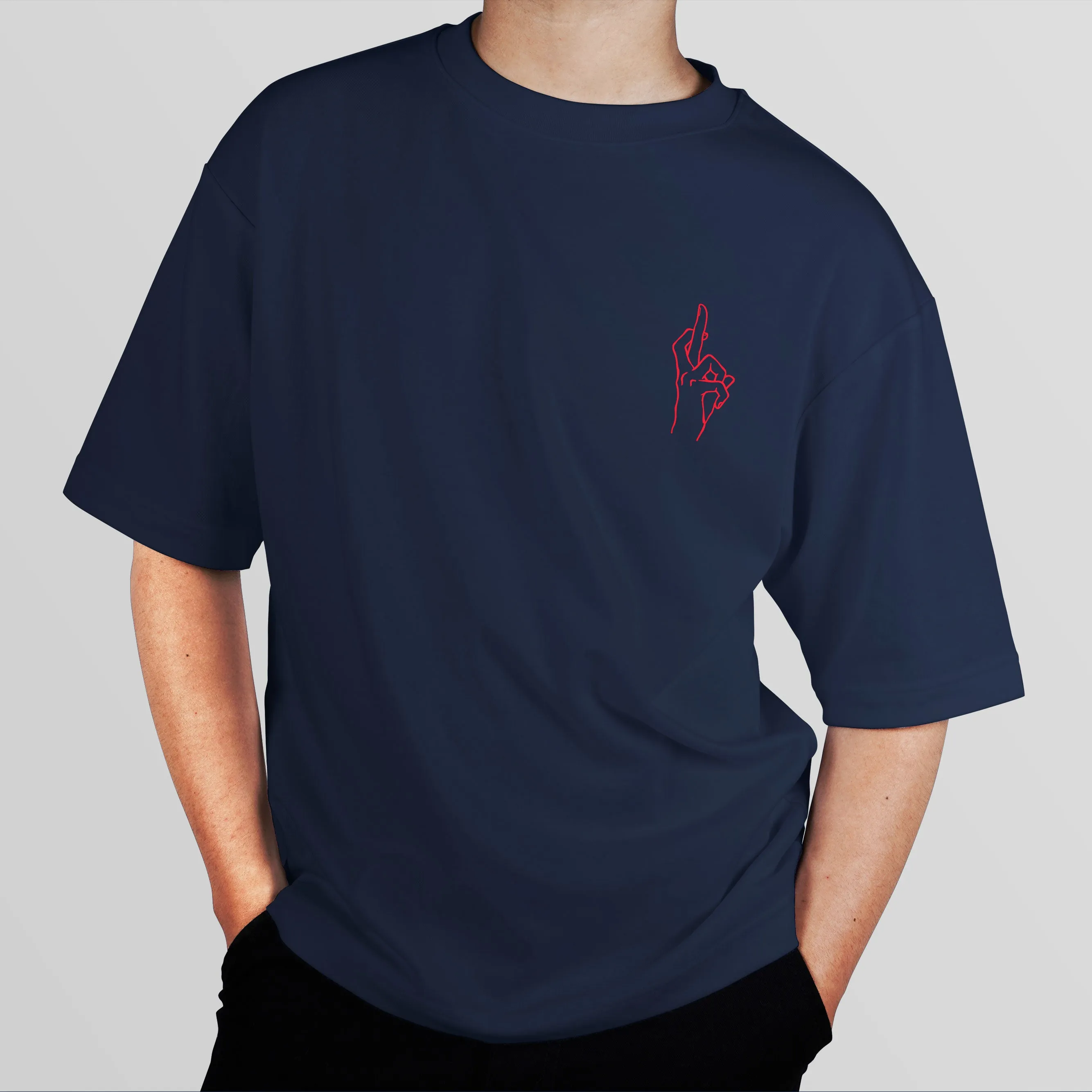 Gojo: The Strongest Sorcerer Oversized T-Shirt (Left Pocket & Back)