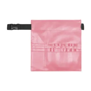 Haircut Tools Scissors Storage Bag, Barber Waist Pouch PU Leather Versatile Hair Combs Organizer for Comb Clips Shear, Pink