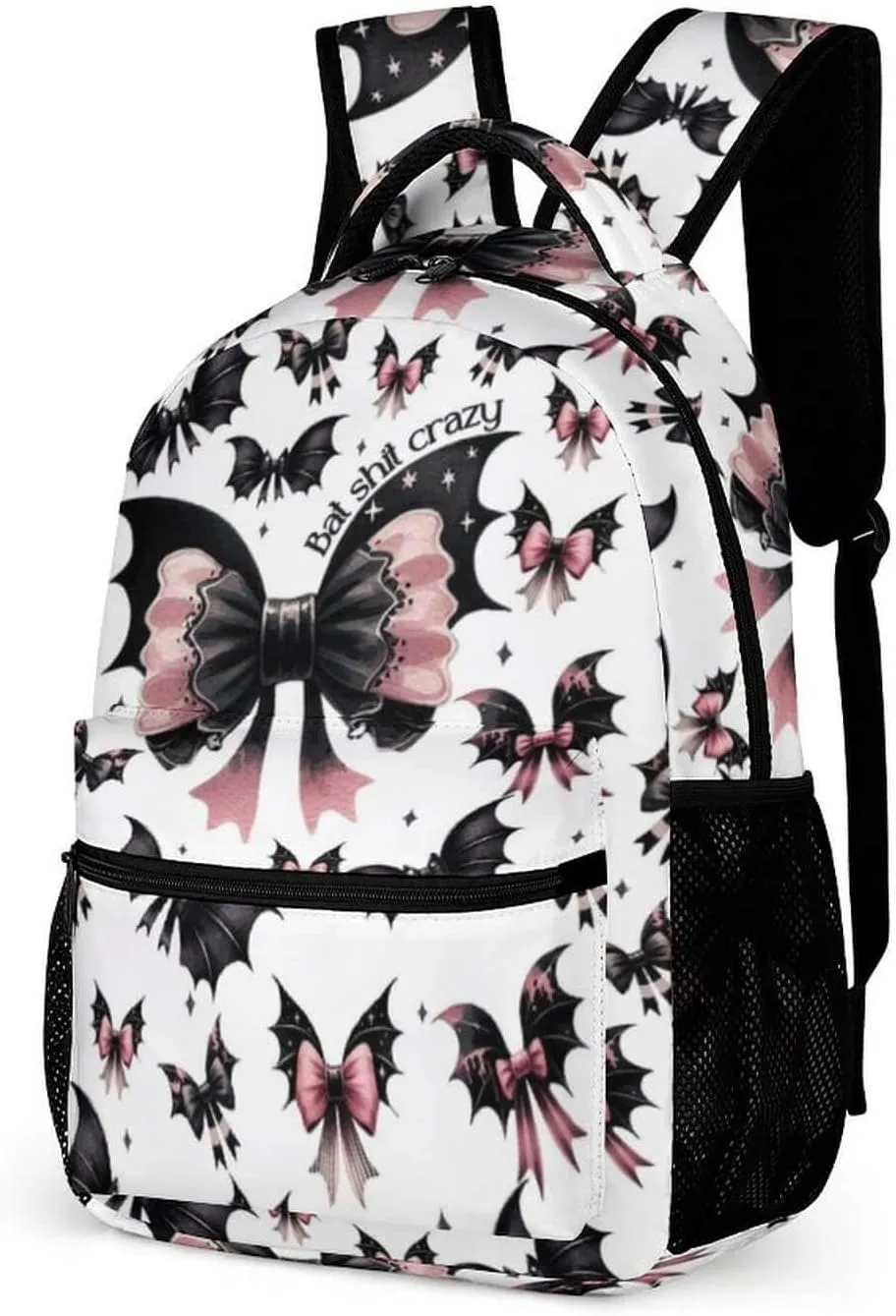 Halloween Backpack for Kids Girls Boys School, 16 Inches Cool Halloween Theme Bookbag, Adjustable, Lightweight, Large Capacity, Colorful Halloween Backpack for School