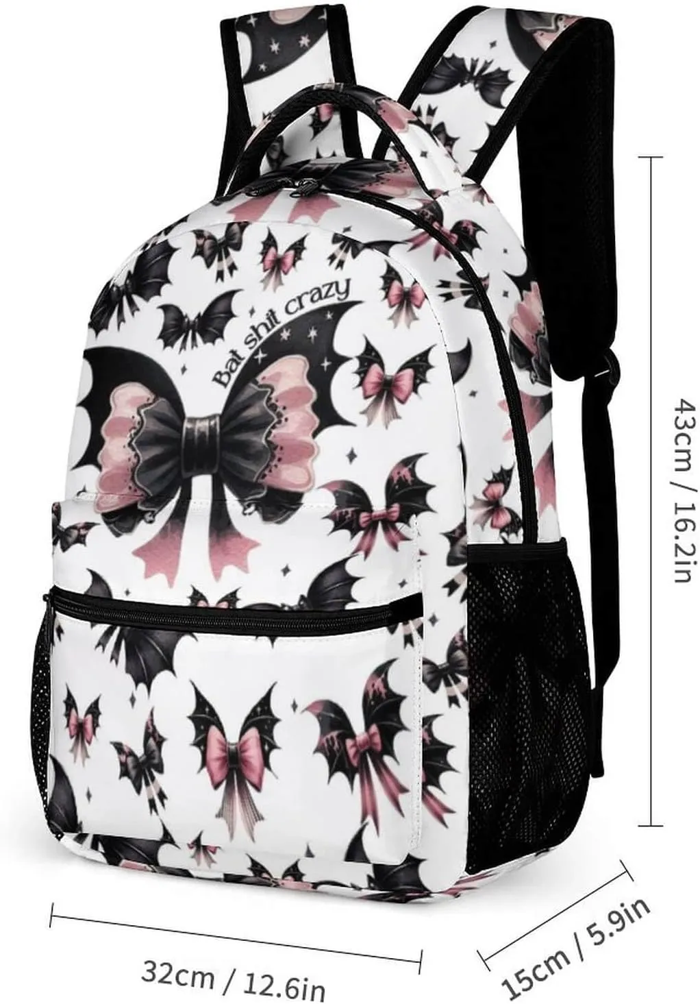 Halloween Backpack for Kids Girls Boys School, 16 Inches Cool Halloween Theme Bookbag, Adjustable, Lightweight, Large Capacity, Colorful Halloween Backpack for School