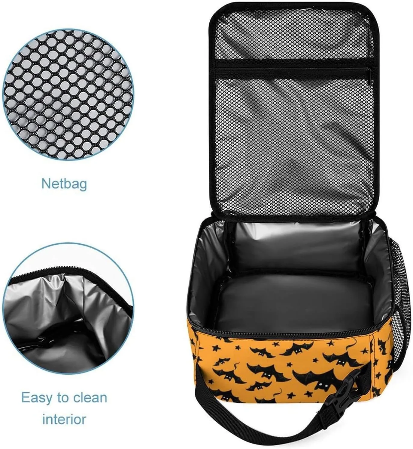 Halloween Backpack with Lunch Box & Pencil Case, 16 Inch Cool Halloween Themed Bookbag, Adjustable Lightweight Large Capacity, Colorful Halloween Backpack Set for Kids Girls Boys School