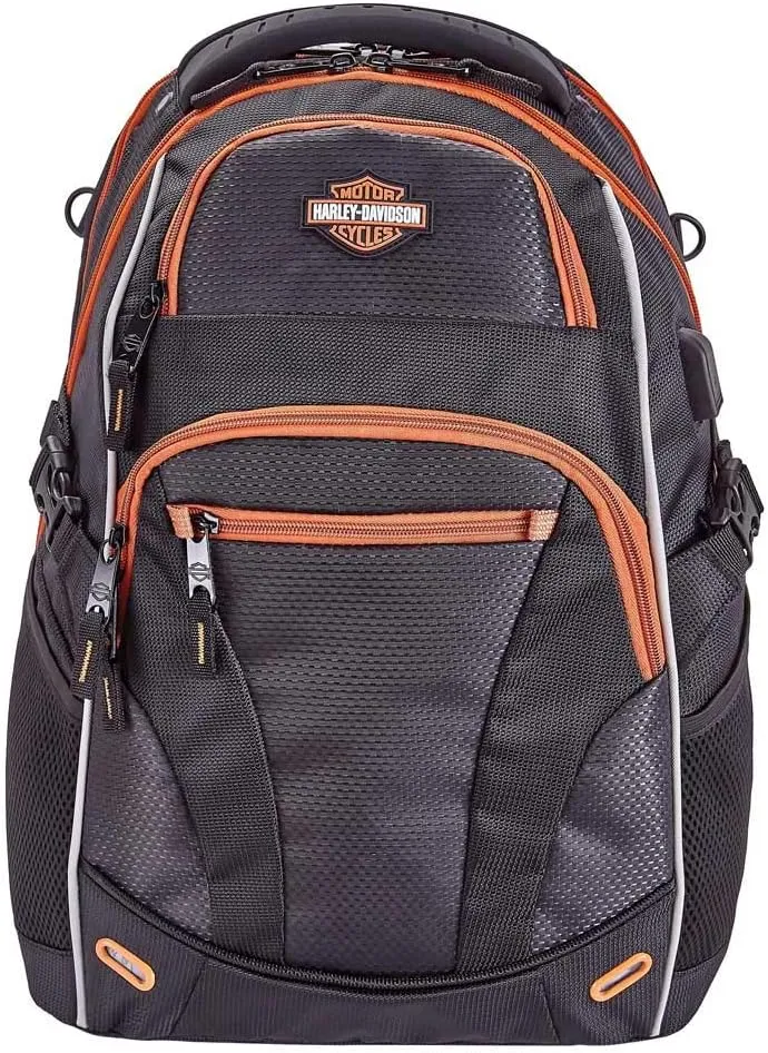Harley-Davidson Renegade II Hi-Tech External USB Port Backpack - Rust/Black
