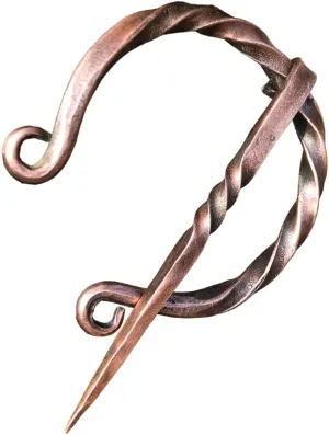 Heavy Bronze Fibula Celtic Viking Cloak Pin Open Ring Brooch
