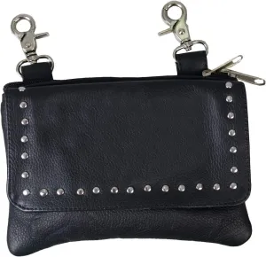 Hot Leathers CPS1011 Ladies Magnetic Clip Pouch with Studs
