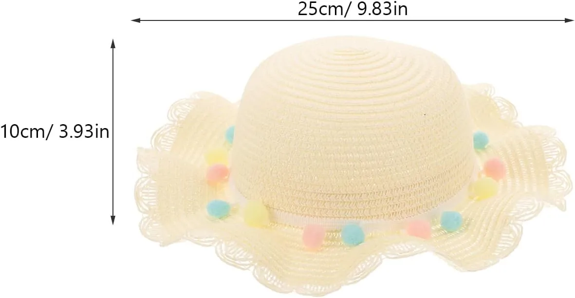 Infant Beach Hat Straw Handbag Toddler Sun Hat Bucket Hat Crochet Tote Crochet Purses Girls Hats