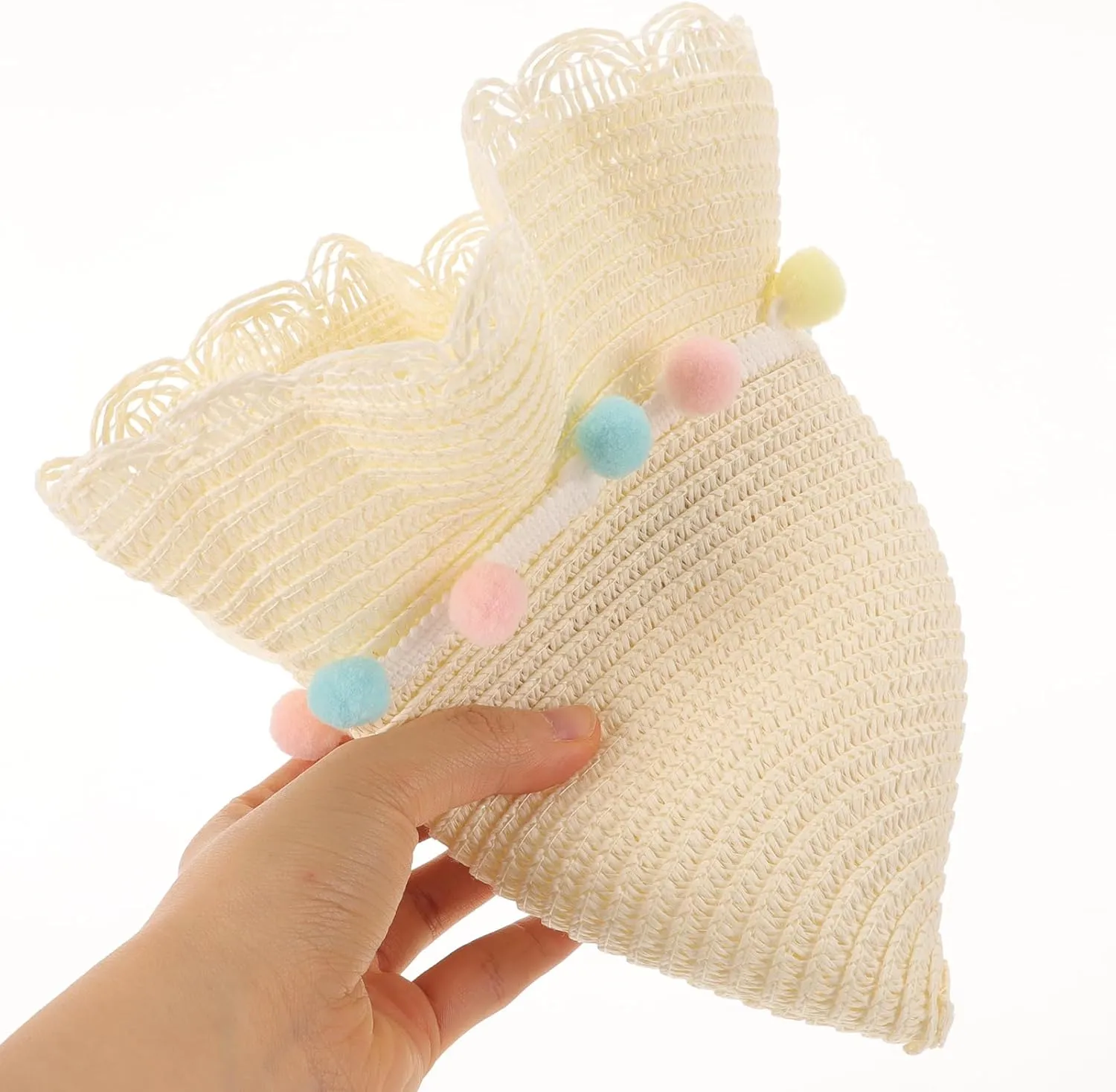 Infant Beach Hat Straw Handbag Toddler Sun Hat Bucket Hat Crochet Tote Crochet Purses Girls Hats