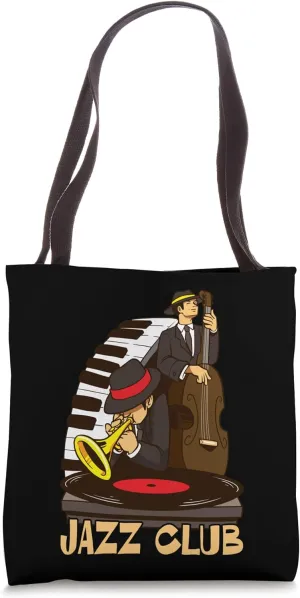 Jazz Club Cool Retro Jazz Music Tote Bag