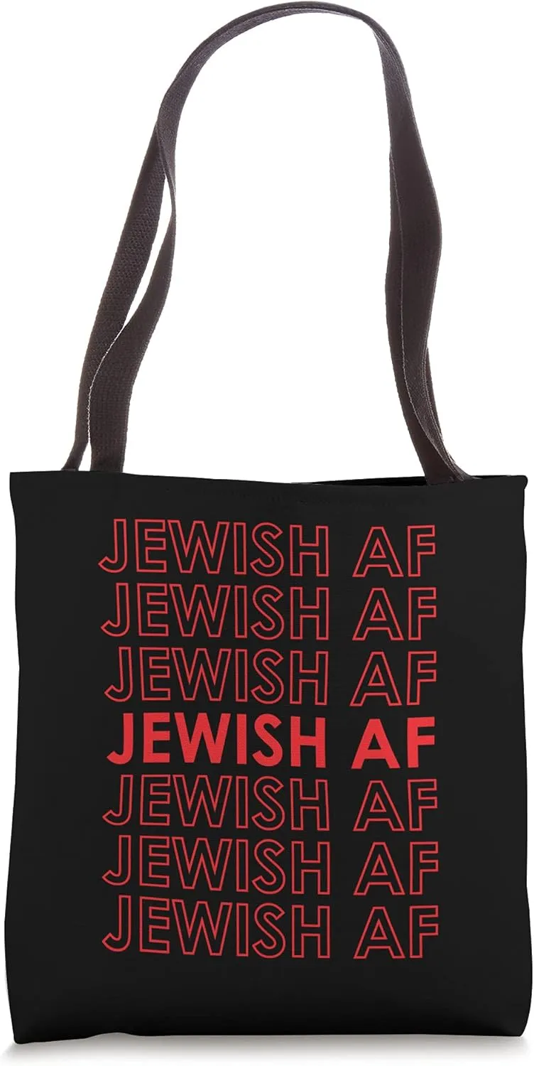 Jewish AF, Jewish pride cool funny Tote Bag