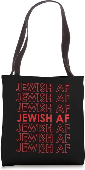 Jewish AF, Jewish pride cool funny Tote Bag