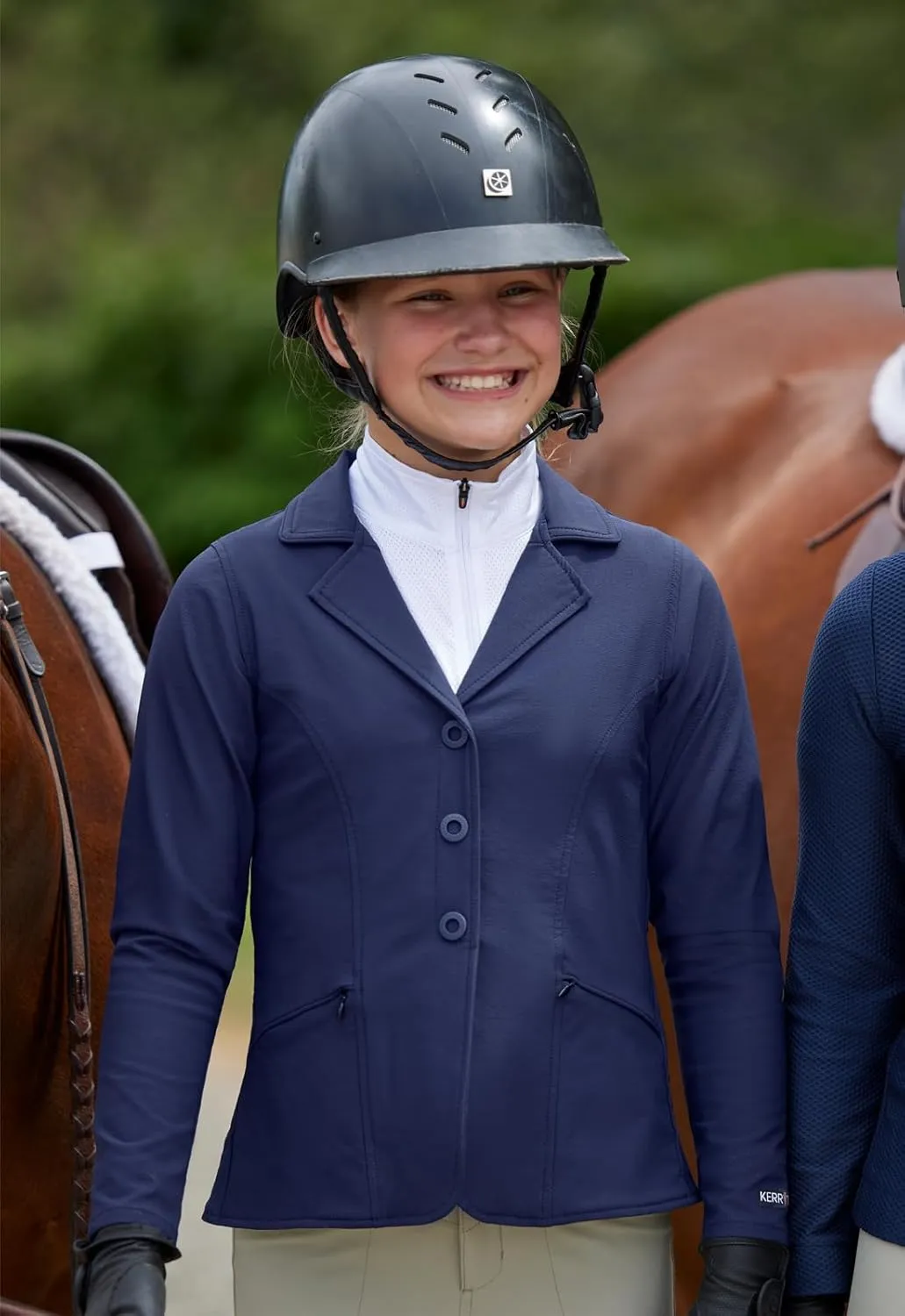 Kerrits Kids Equestrian Stretch Competitor Coat  Lightweight, Machine Washable Kids English Horse Show Jacket