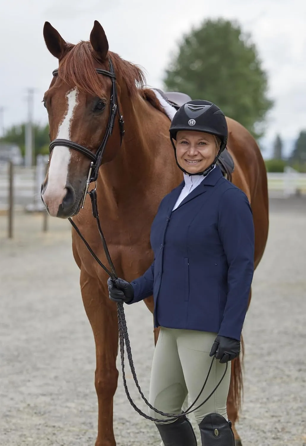 Kerrits Women's Equestrian Stretch Competitor Coat  3-Snap, Lightweight English Horse Show Jacket, Machine Wash