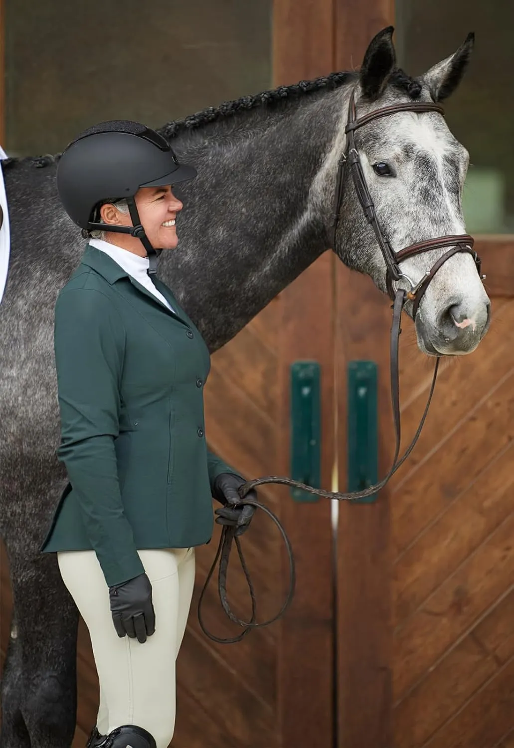 Kerrits Women's Equestrian Stretch Competitor Coat  3-Snap, Lightweight English Horse Show Jacket, Machine Wash