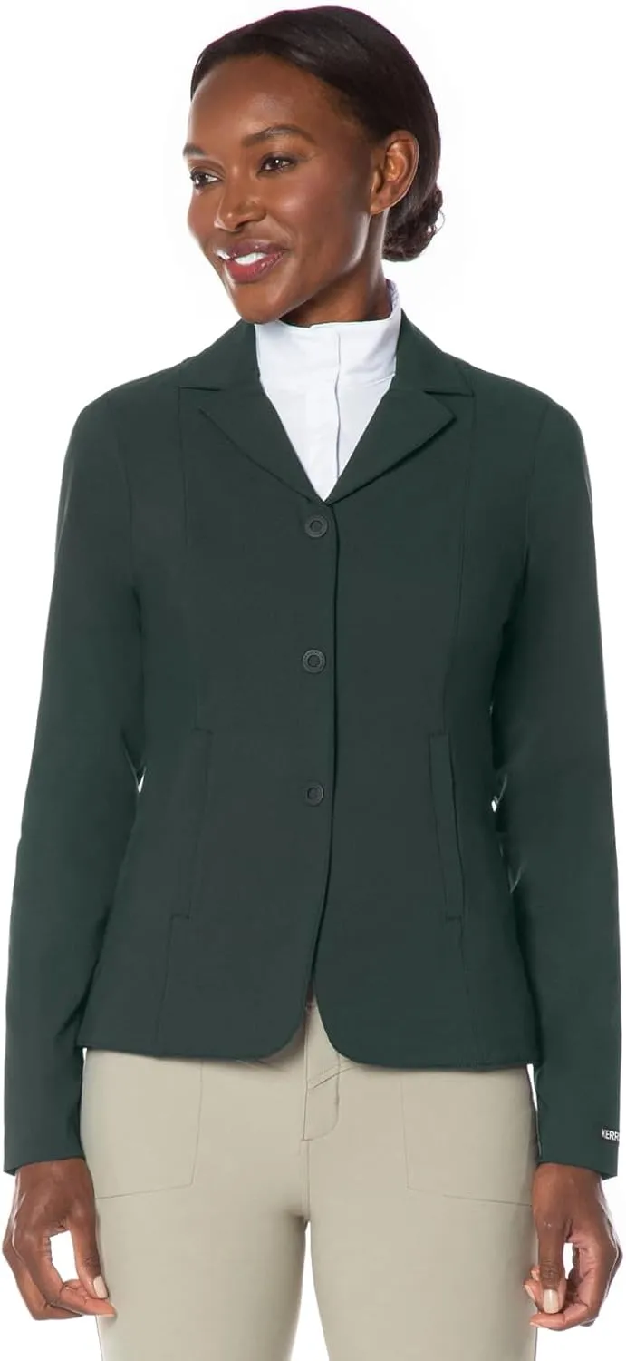 Kerrits Women's Equestrian Stretch Competitor Coat  3-Snap, Lightweight English Horse Show Jacket, Machine Wash