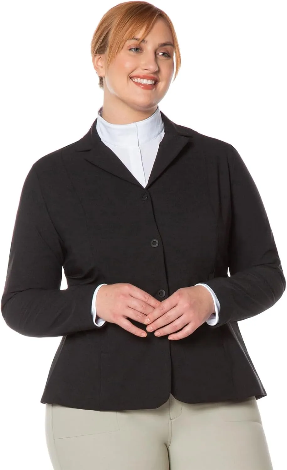Kerrits Women's Equestrian Stretch Competitor Coat  3-Snap, Lightweight English Horse Show Jacket, Machine Wash