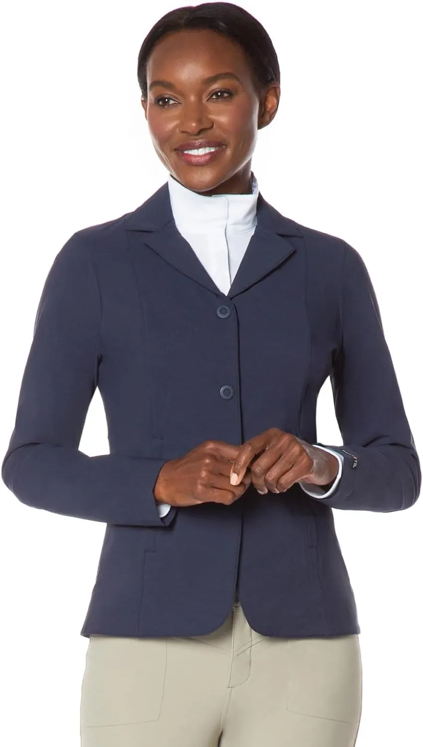 Kerrits Women's Equestrian Stretch Competitor Coat  3-Snap, Lightweight English Horse Show Jacket, Machine Wash