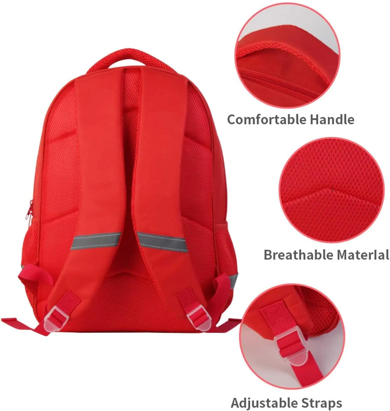 Kids Backpack for Boys Girls, Children Teens Back Pack for Elementary Primary, Red Bookbag with Popcorn Bucket, Perfect for School Bag and Everyday Use, Lightweight and Durable