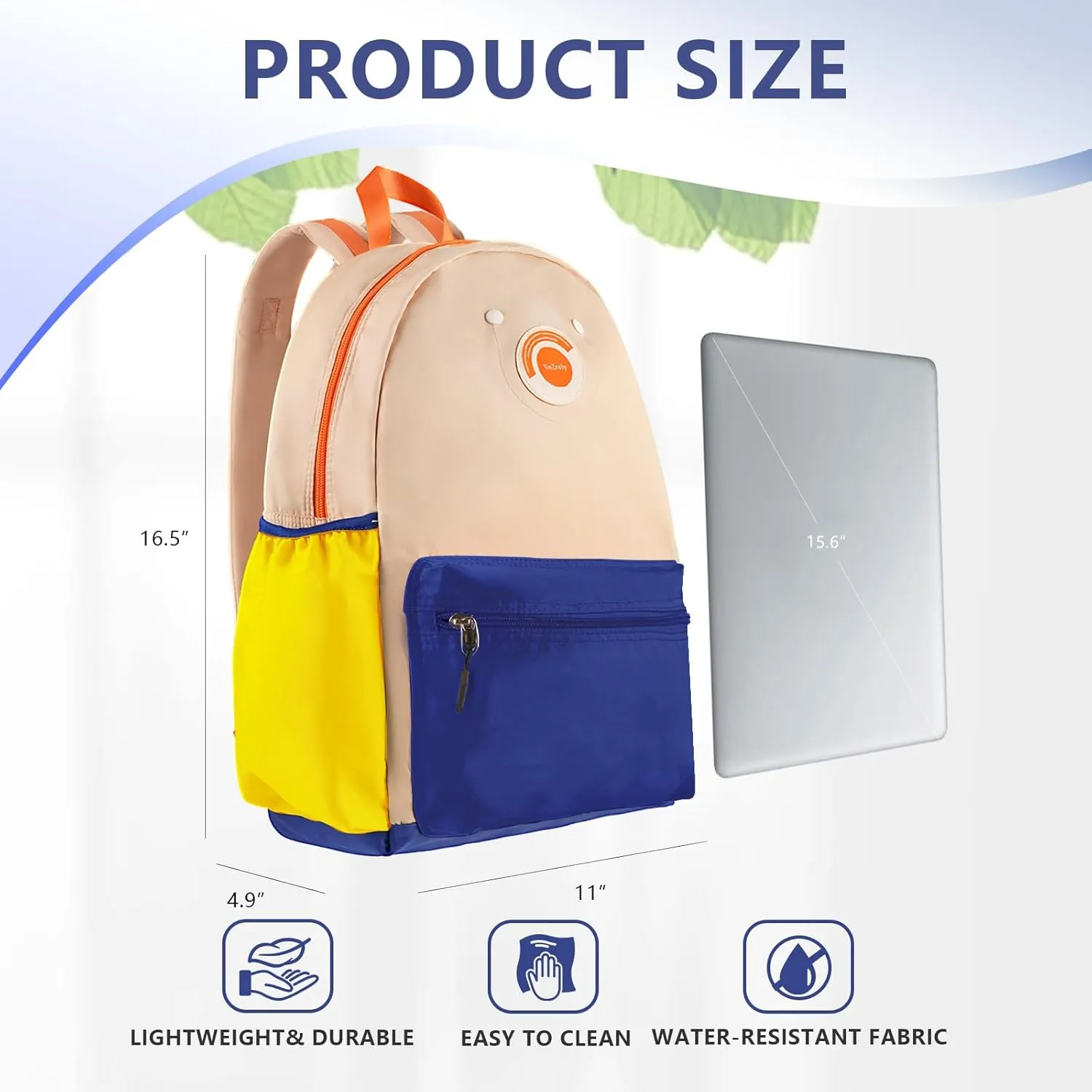 Kids Backpack School Bag for Boys and Girls, 16.5 Inch Nursery Kids Backpack Can Hold A4 Folders. Suitable for 4-12 Years Old Boys and Girls to Go to School and Travel