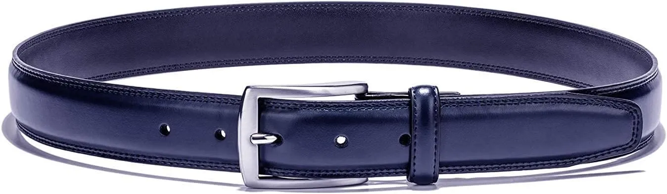 KM Legend Men's Leather Dress Belt-Classic & Fashion for Work Business and Casual