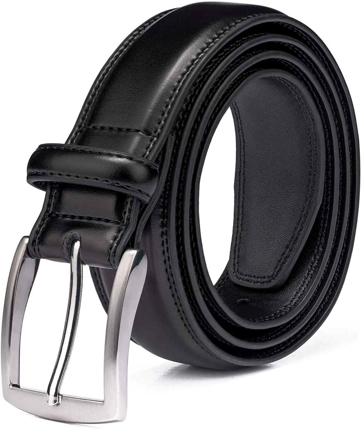 KM Legend Men's Leather Dress Belt-Classic & Fashion for Work Business and Casual