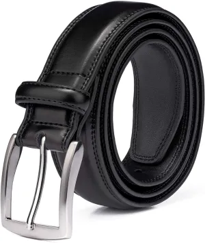 KM Legend Men's Leather Dress Belt-Classic & Fashion for Work Business and Casual
