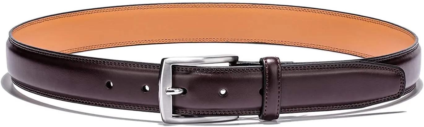 KM Legend Men's Leather Dress Belt-Classic & Fashion for Work Business and Casual