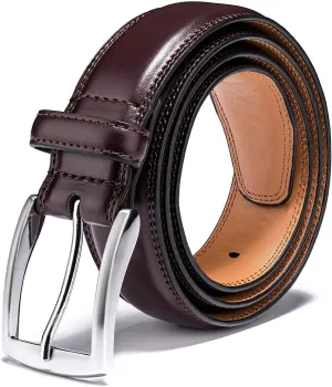 KM Legend Men's Leather Dress Belt-Classic & Fashion for Work Business and Casual