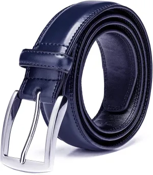 KM Legend Men's Leather Dress Belt-Classic & Fashion for Work Business and Casual