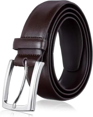KM Legend Men's Leather Dress Belt-Classic & Fashion for Work Business and Casual