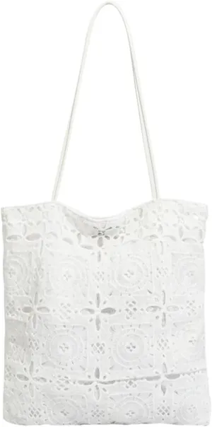 Lace Shoulder Bag for Women Flower Hobo Bags With Sparkling Soft Lightweight For Daily Us Go Out To The Park Weekends